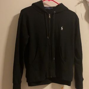 Polo Ralph Lauren black zip up sweater!
